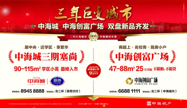 沈阳中海城 中海创富广场 双盘新品齐发